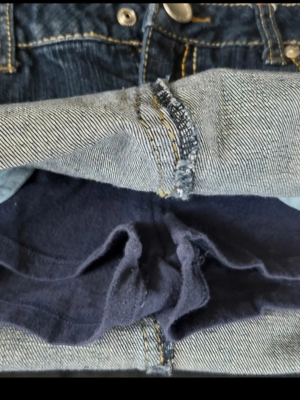 Girls Dark Blue Denim Skort with Contrast Stitching #23